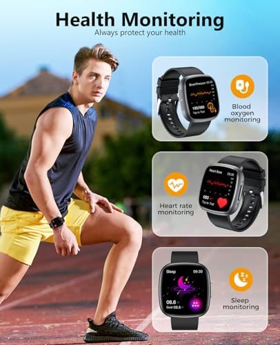 EarlySincere Smart Watch for Men Women, 1.72" Retina HD Answer/Make Call