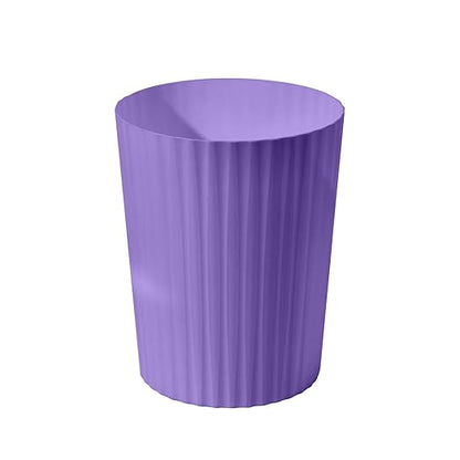 Versatile 2 Gallon Plastic Trash Can - The Compact Bin for Bathroom, Kitchen, or Home Office - Purple