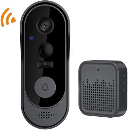 ZIG1 Doorbell Camera Wireless No Subscription, 1080p Video Doorbell with Chime, 2-Way Audio, Night Vision, 2.4G Wi-Fi, Indoor Outdoor