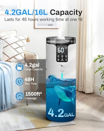 16L Cool Mist Humidifier Large Room Whole House & Commercial 1500 sq.ft