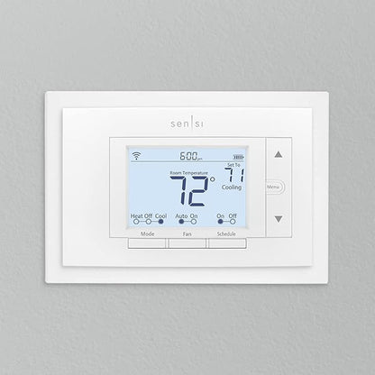 Emerson Sensi Wi-Fi Smart Thermostat for Smart Home, DIY, Compatible with Alexa, Energy Star Certified, ST55 & F61-2663 Wall Plate for Sensi Wi-Fi Programmable Thermostat, White