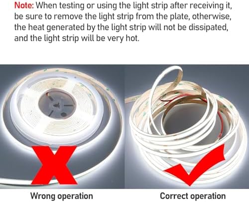 49.2ft/15M 24V COB LED Strip Light Cool White 6000K 5760LEDs 11000lm