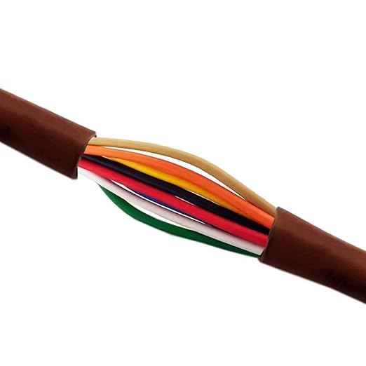 Thermostat Wire 18/8 18 Gauge 8 Conductor ETL 18-8 50 Feet Brown (18-8 Brown, 50Feet)
