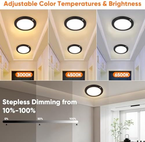 Rechargeable Motion Sensor Ceiling Light, Battery Operated Closet Light