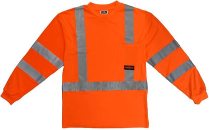 Radians ST21-3POS-5X Class 3 Max-Dri Moisture Wicking Mesh Long Sleeve Safety T-Shirt, 5X-Large, Orange