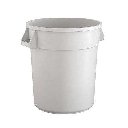 20 Gallon White Round Commercial Trash Can, Heavy-Duty Food Grade NSF Certified, Perfect for Restaurant, Office, School, Garage, Backyard, Workshop, Warehouse