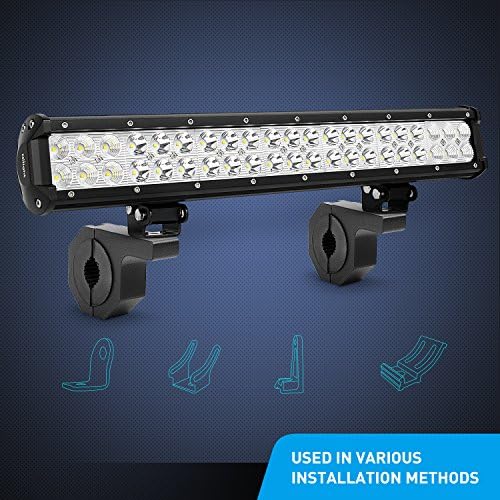 Nilight 2 Pack Off Road LED Light Mount Bracket, Horizontal Tube Clamp