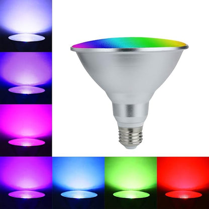 20W PAR38 RGB Colored LED Spotlight Outdoor, E27/E26 Color Changing Light Bulb, Waterproof Flood Light with Remote for Holiday Home Party Decoration