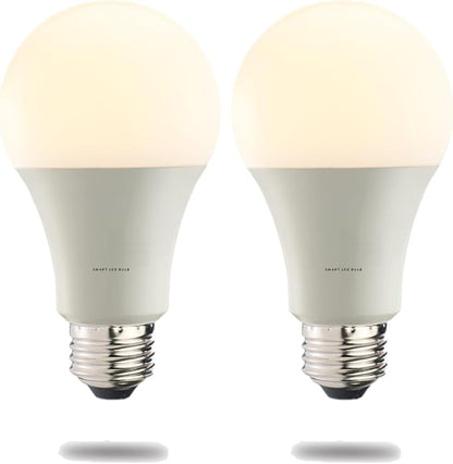 Diodesy- A19 LED Smart WiFi Light Bulbs Works with Alexa and Google Home No Hub Required Tunable White Color 2200K-6500K 8W (60W Equivalent) 800 Lumens E26 Medium Base Non-Dimmable UL Listed Pack of 4