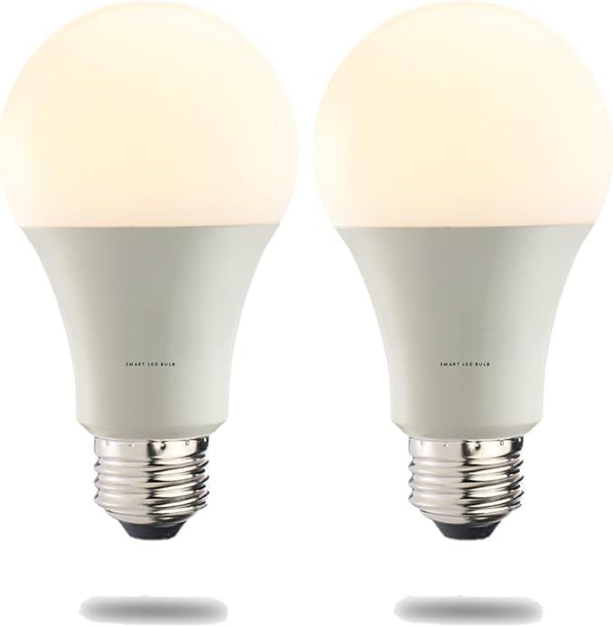 Diodesy- A19 LED Smart WiFi Light Bulbs Works with Alexa and Google Home No Hub Required Tunable White Color 2200K-6500K 8W (60W Equivalent) 800 Lumens E26 Medium Base Non-Dimmable UL Listed Pack of 4