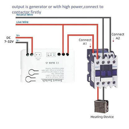 Tuya app 1 Channel WiFi Temperature Sensor Relay Switch,Dry Contac Compatible with Alexa Google Home
