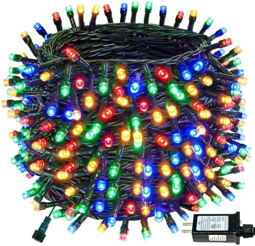 Connectable 99Ft 300LED Christmas String Lights Outdoor Indoor, Multicolor
