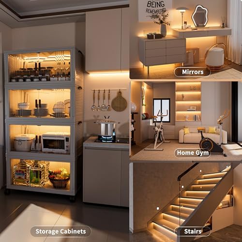 MIWISE COB LED Strip Light 20ft/6.1m,CRI 90+ Warm White 2700K High Lumen Dimmable Super Bright Flexible DC24V LED Tape Light with Controller/Dimmer,for Cabinet Home Office DIY Lighting Projects
