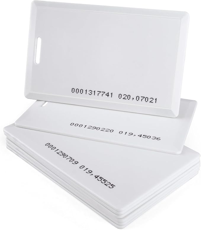 8Pcs RFID Proximity Smart ID Card for Access Control System & Time Attandance EM4100 TK4100 Card-Read only with Slot Hole