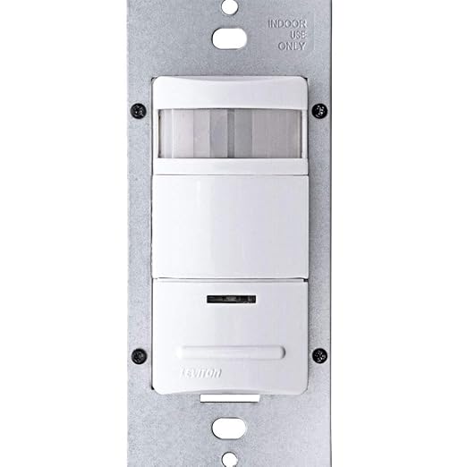 Leviton Decora 120/277-Volt Wall Switch Occupancy Sensor, ODS10-IDE, Black