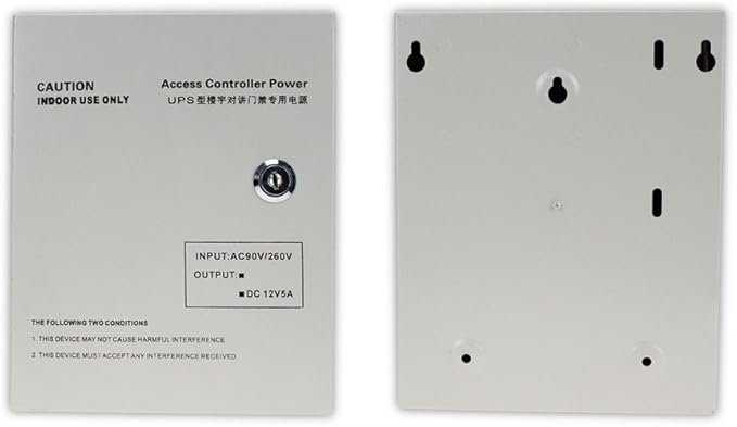 AC90V/260V 5A Access Control Power Supply Box DC12V UPS Backup Battery for All Kinds of Electric Door Lock with Time Delay