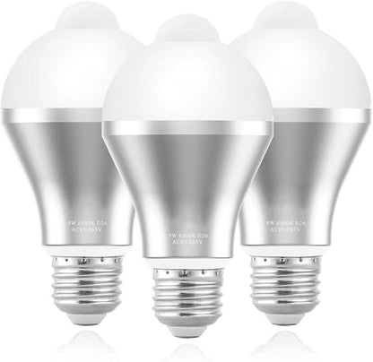 Automatic Sensor Bulbs,Motion Sensor Light Bulb for Outdoor/Indoor, Smart Light Bulbs for Home, Hotel, Basement, Toilet, Garage, Stairs, Closet