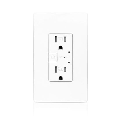 15A TR Smart Wall Outlet, Alexa & Google, 2.4 GHz WiFi Receptacle, ETL&FCC