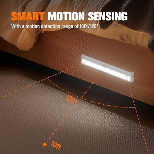 Molrebe Motion Sensor Closet Lights, 6 Pack, Battery Operated