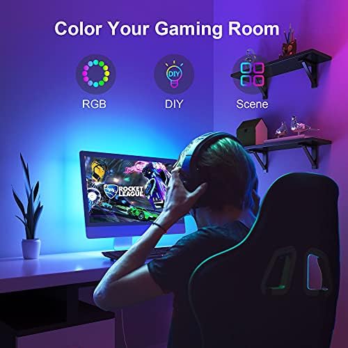 Nexillumi LED Lights for TV, 16.4 ft TV LED Backlight for 55-75 Inch, RGB LED Strip Lights Behind TV with APP Remote Control, Music Sync Smart Led Ambient Lighting for Bedroom Gaming Room Decor