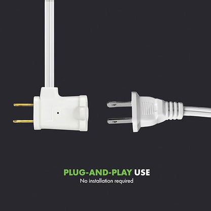 TOPGREENER Table-Top Plug in Dimmer for Table or Floor Lamps, Slide Control, Works with 360 Watt Incandescent and 150 Watt Dimmable CFL/LED, Off at Lowest dim, 6ft Cord, TGTTDL300-W, White, 2 Pack