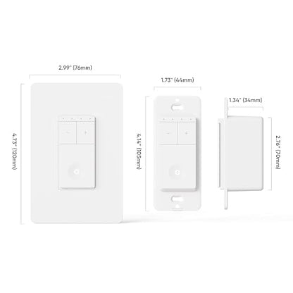 TREATLIFE Smart Fan Switch, 4 Speed Fan Switch for Ceiling Fan, Neutral Wire Required, 2.4GHz WiFi Smart Ceiling Fan Control Works with Alexa, Google Home, Remote Control, Schedule, No Hub Required