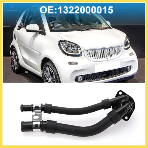 Car Thermostat No.1322000015 Engine Coolant Thermostat Housing Assembly for Mercedes Benz for Smart Fortwo 2008-2015 Plastic Black Durable Benefit