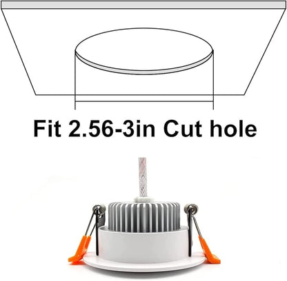 YGS-Tech 3 Inch LED Recessed Lighting, Dimmable Downlight 5W(40W Halogen Equivalent), CRI80, 2700K Ultra Warm White, Ceiling Light with LED Driver(1 Pack)