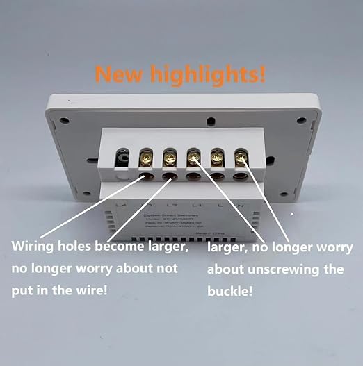 WiFi Smart Light Touch Wall Switch Works with Alexa and Google Home Neutral Wire Required, No Gateway Required. Connect to The Smart Life Tuya App.Us Standard Electrical Light Switches (1 Gang White)
