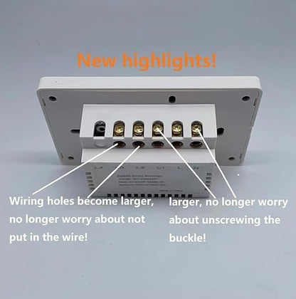 WiFi Smart Light Touch Wall Switch Works with Alexa and Google Home Neutral Wire Required, No Gateway Required. Connect to The Smart Life Tuya App.Us Standard Electrical Light Switches (1 Gang White)