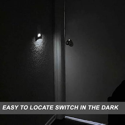 4Pack SOZULAMP Illuminated Light Switch-Esay to Install,No Neutral Wire,Single-Pole Paddle Rocker Lightswitch with Night Light,15Amp 120/277Volt,Glossy White
