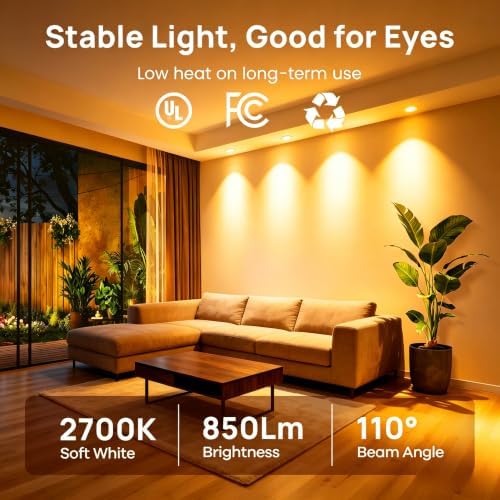 Consciot BR30 LED Bulb Dimmable, 10W Equivalent 65W, 850lm, 2700K, 3 Pack