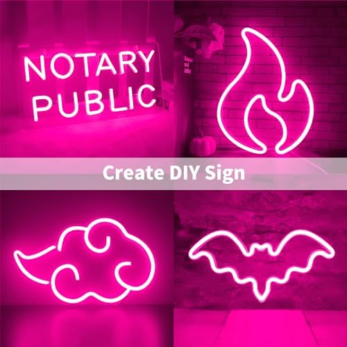 iNextStation 16.4FT DC12V LED Strip Lights Pink Neon Rope Lights (No Plug)