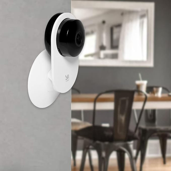 4 Pack Indoor Wall Mount for Yi Home Security Camera, No Punching, Extremely Simple Installation (Camera is NOT Included)