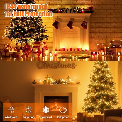 Extra-Long 165Ft 500LED Christmas String Lights Outdoor Indoor, Warm White