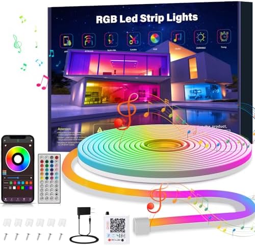 Ledagic 10ft RGB Led Neon Rope Lights, Remote App Control Led Rope Lights