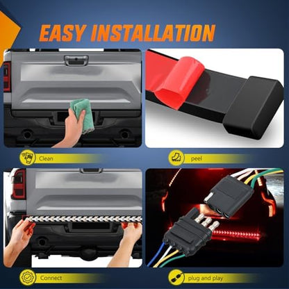 Nilight Truck Tailgate Light Strip 60Inch Arrow 540 LED Light