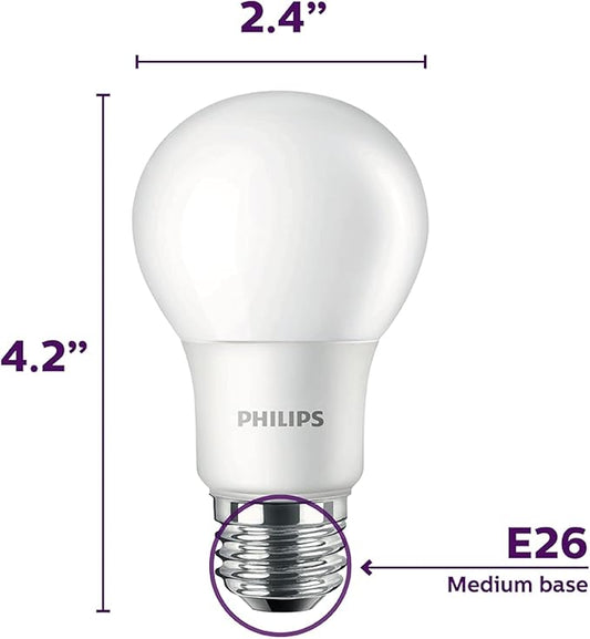 Philips LED 75W A19 24-Pack Basic Soft White (2700K) 1100 Lumen (12.2W = 75W) Frosted Flicker-Free Light Bulbs