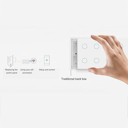 Smart Light Switch 8 Gang Panel Compatible AC100-240V Smart Home Automation