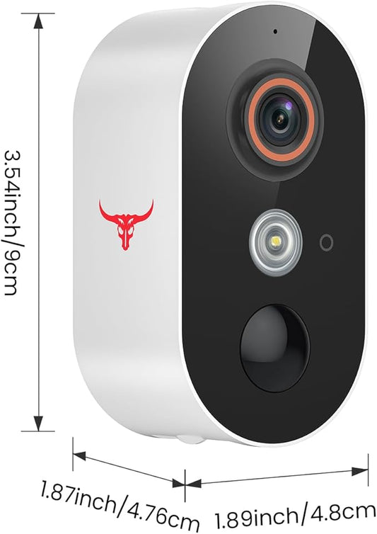 1080p Wireless Security Camera with AI Human Detection, Night Vision, 2-Way Talk, Cloud Storage, 2.4G WiFi, Battery Camera for Home Security (2 Pack)