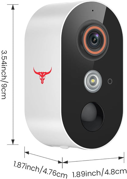 1080p Wireless Security Camera with AI Human Detection, Night Vision, 2-Way Talk, Cloud Storage, 2.4G WiFi, Battery Camera for Home Security (1 Spotlight)