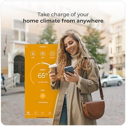Cielo Smart Thermostat Eco for Central HVAC, Energy Star Certified (Black)