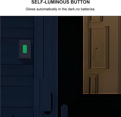 Wireless Doorbell,Door Bell Chime Kit with Extra Outlets & Nightlight,1400Ft Range,Doorbell Signal Extender,IP65 Waterproof,Do Not Disturb Mode,LED Flash(White,2 Button & 2 Receiver)
