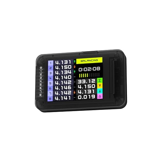 ISDT Lipo Active Balancer with Voltage Display for 2s to 8s RC Batteries, 3A Fast Balancing, Smart Battery Checker Tester Monitor for Lifepo4 Lithium LiPo - BL8