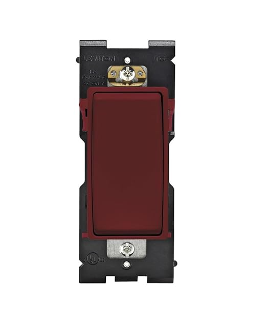 Leviton Renu Switch for 4-Way Applications, 15A-120/277VAC, RE154-DG, Deep Garnet