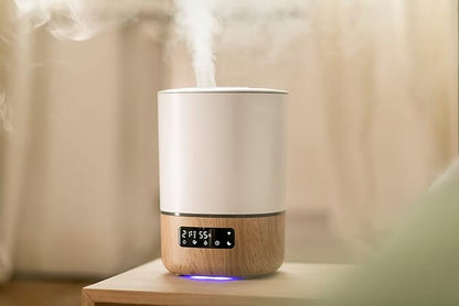 Safety 1st Connected Smart Humidifier — 1 Gallon (3.8L) Tank Size, Cool Mist Humidifier with Hygrometer and Nightlight, and Whisper Quiet for Baby Bedroom, Nursery, iOS and Android Compatible