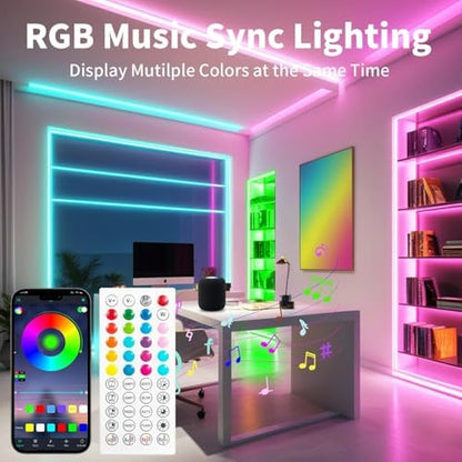 32.8FT RGB LED Strip Lights DC24V Color Changing LED Rope Lights