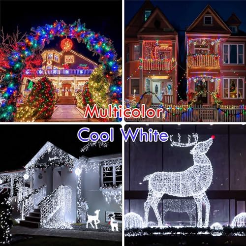 100 LED Connectable String Lights, 33FT Christmas Lights Outdoor Indoor