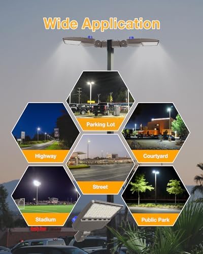 LED Parking Lot Light 150W 21000LM 5000K, Commercial Outdoor Area Lighting