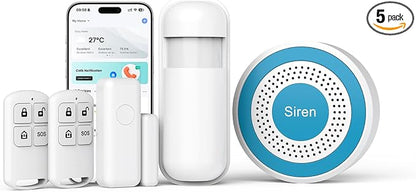 Alarm System for Home Security,WiFi+4G Smart Alarm Systems Kit with Instant App Alerts,NO Monthly Fees,Compatible with Alexa and Google,Smart Life or Tuya for Apartment,Kids Safety